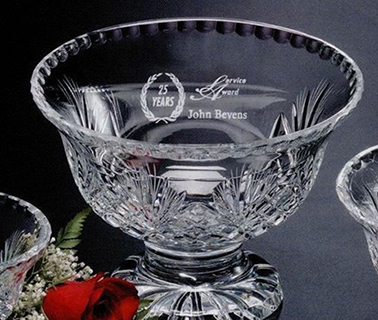 Etched Crystal Bowl