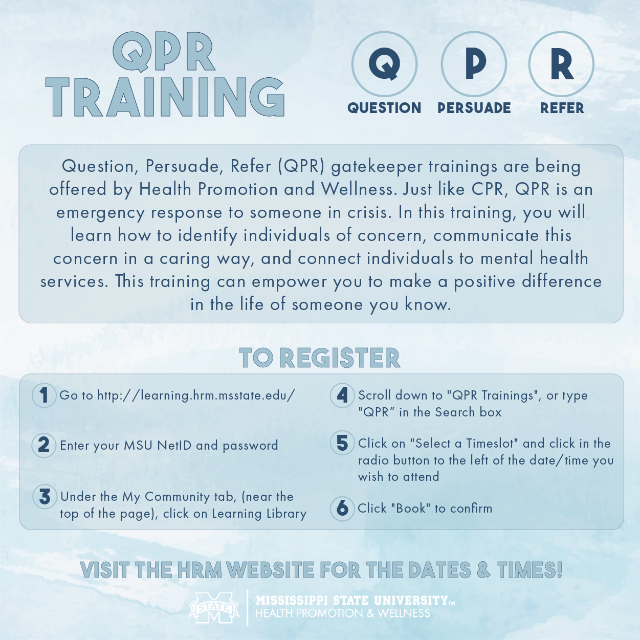 QPR training flyer